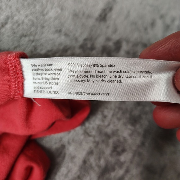 Eileen Fisher‎ Jersey Tunic Top Womens XL Pink Mock Neck 3/4 Sleeve Made in USA - Picture 8 of 9